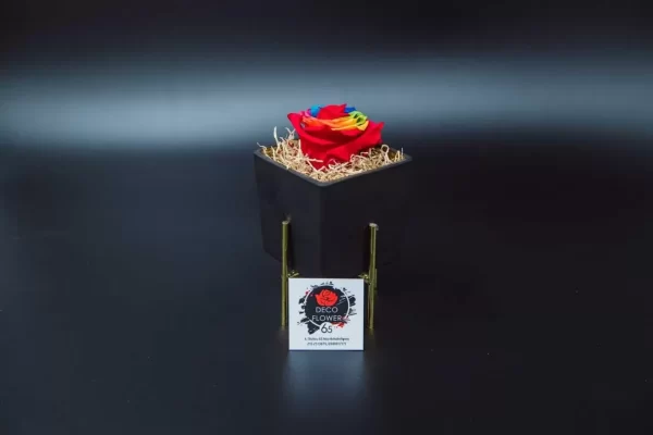 Forever Rose πολύχρωμο Eco Glass τετράγωνο μικρό