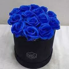 Soap Roses μπλε με 15 τριαντάφυλλα
