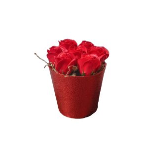 Soap Roses 5 Τριαντάφυλλα σε κυλινδρικό Κουτί