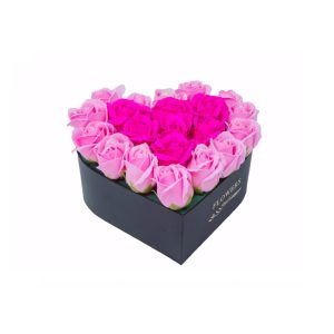 Soap Roses Τριαντάφυλλα σε Κουτί καρδιάς μεγάλο